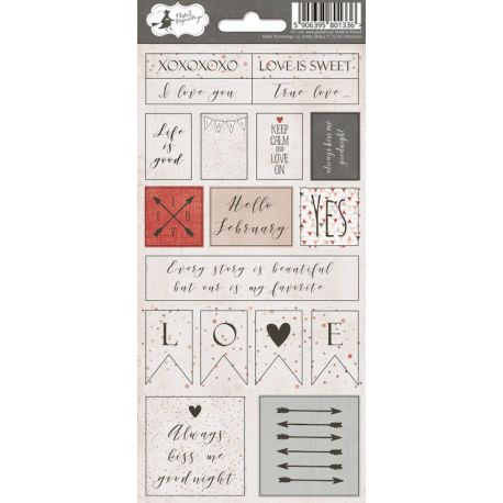 Piatek Przynastego Sticker sheet Colors of love 02, 10,5 x 23cm